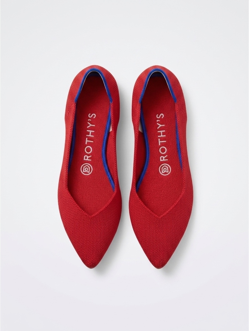 Rothy's Red Pointed Toe Flats Women's Size 7